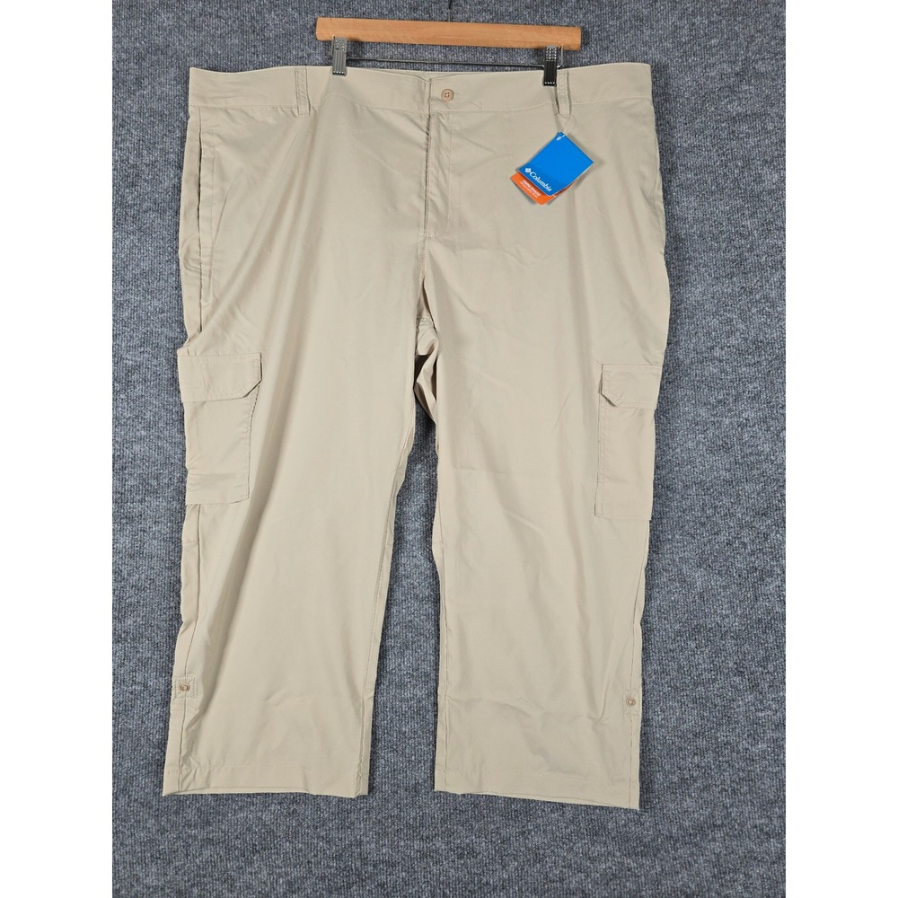Columbia Silver Ridge Utility Capri Pants Womens 24W Khaki Omni Shade Omni Wick